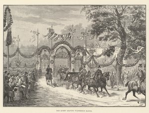 The Queen leaving Waddesdon Manor by Walter Paget